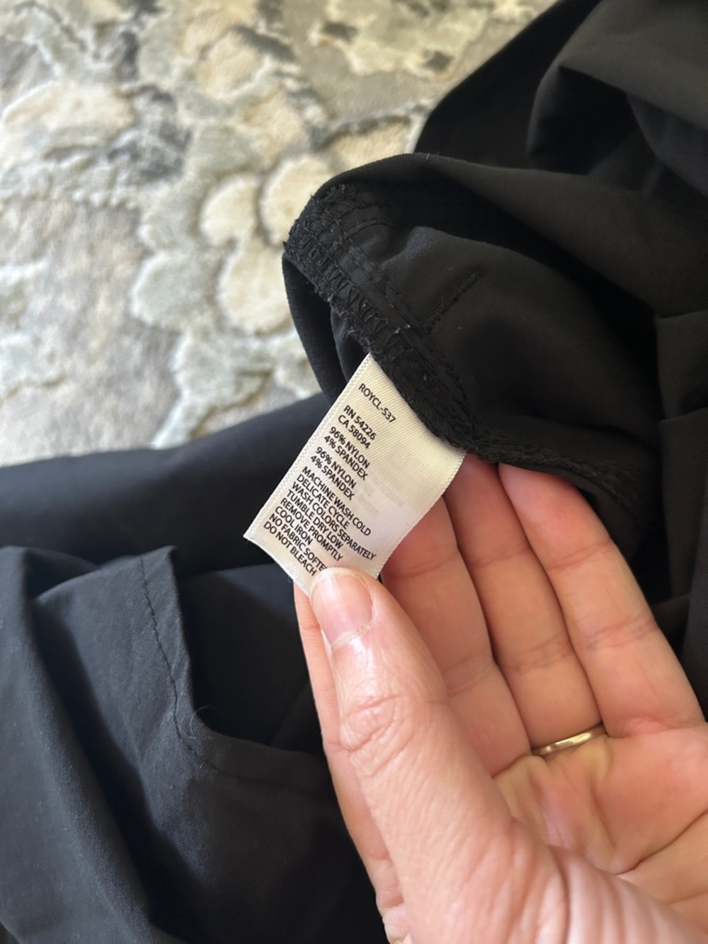 Royal Robins Women’s Black A-Line Skirt with Zip Pocket - Picture 3 of 4